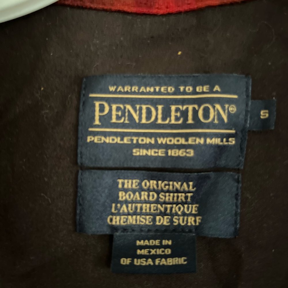 nwt pendleton ombre plaid red-brown-ochre wool shirt- jac shacket - Picture 3 of 4